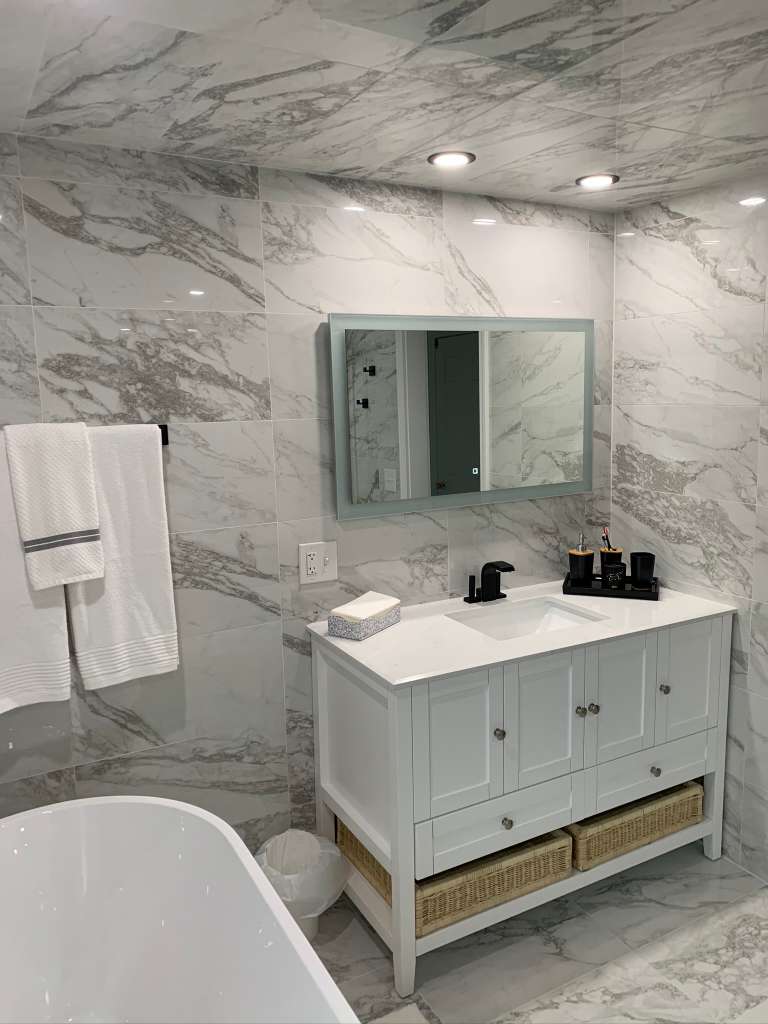 Spa-Style Powder Room