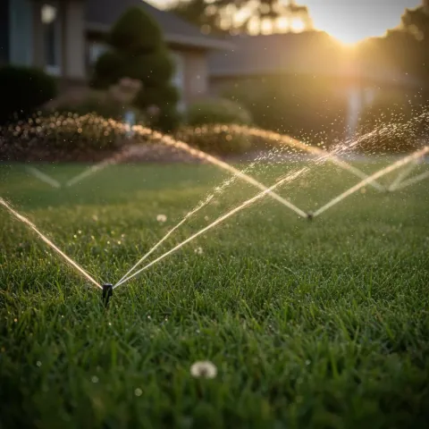 Custom irrigation and water feature installation